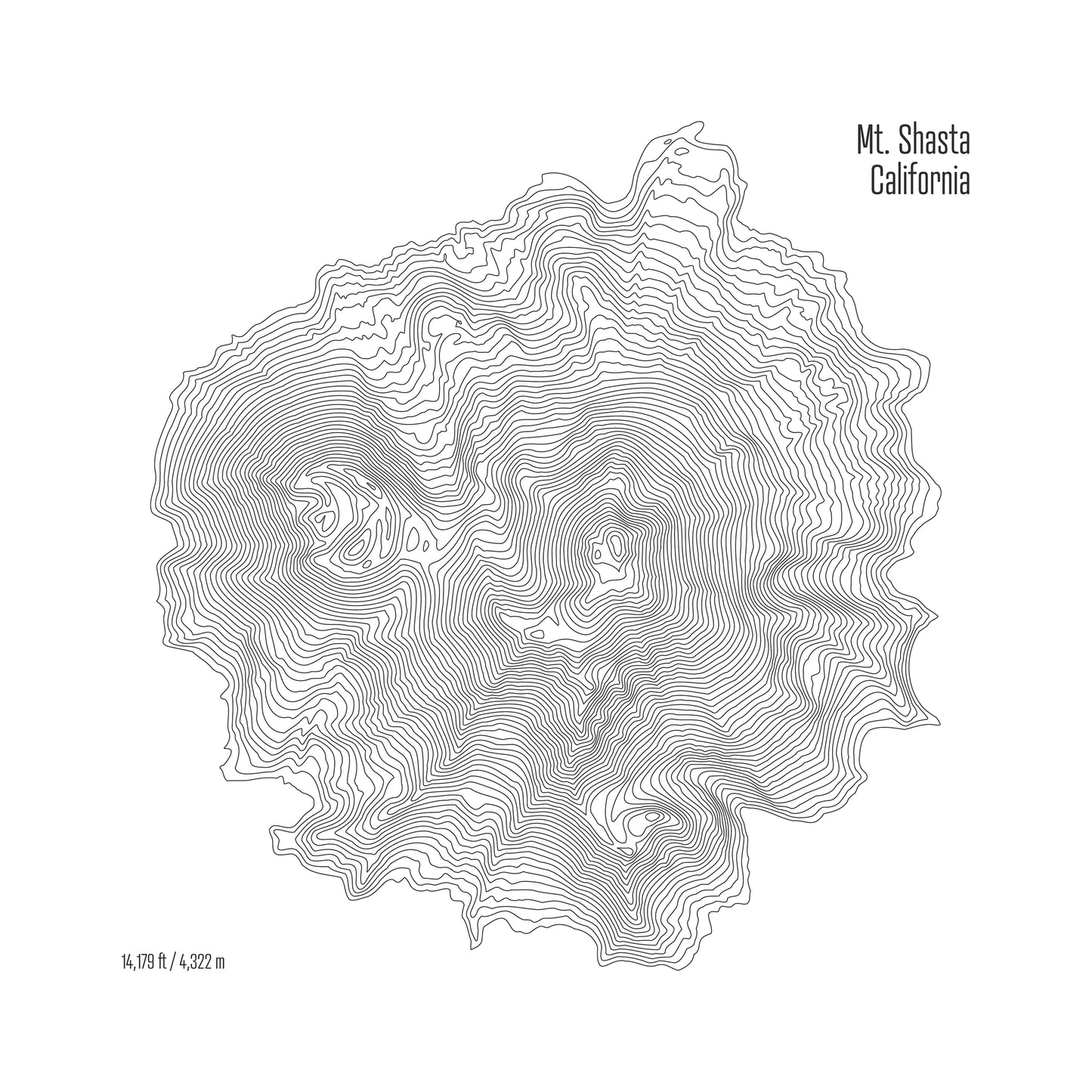 Mt Shasta Topo Map