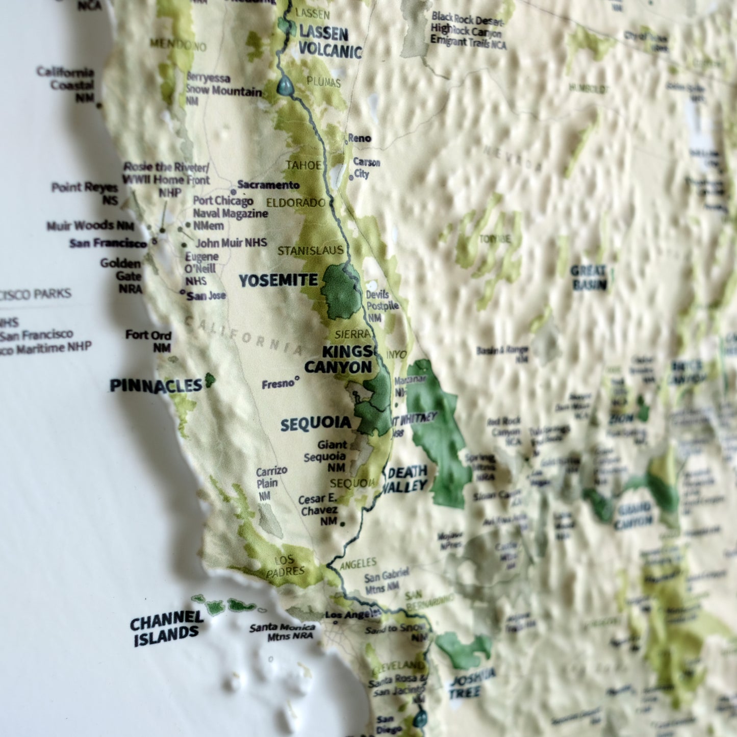 USA National Parks 3D Raised Relief Map