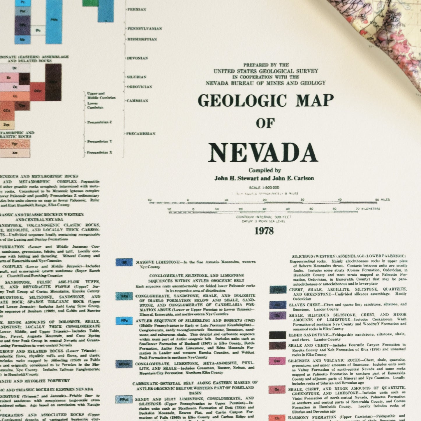 Nevada 1978 3D Raised Relief Map