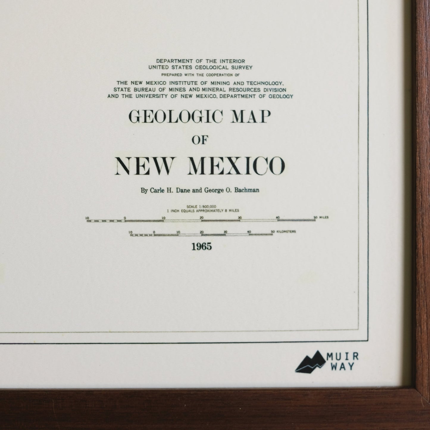 New Mexico 1965 3D Raised Relief Map