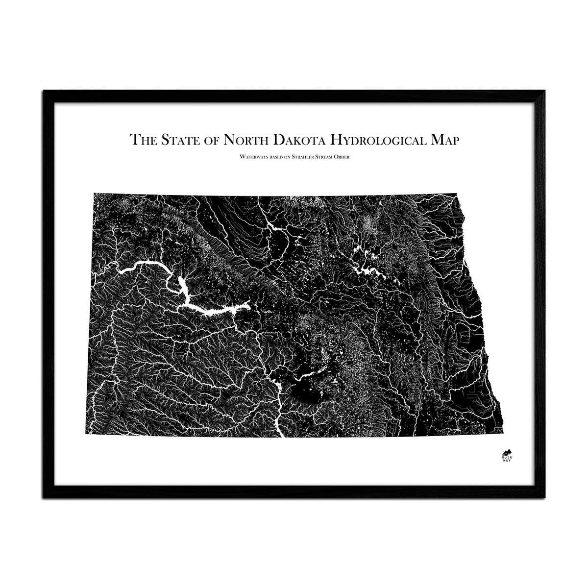 North Dakota Hydrological Map