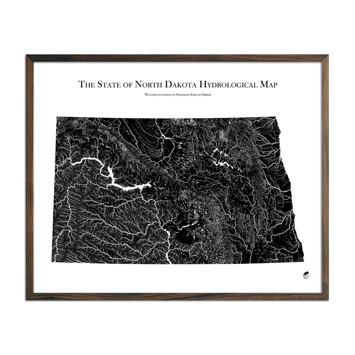 North Dakota Hydrological Map