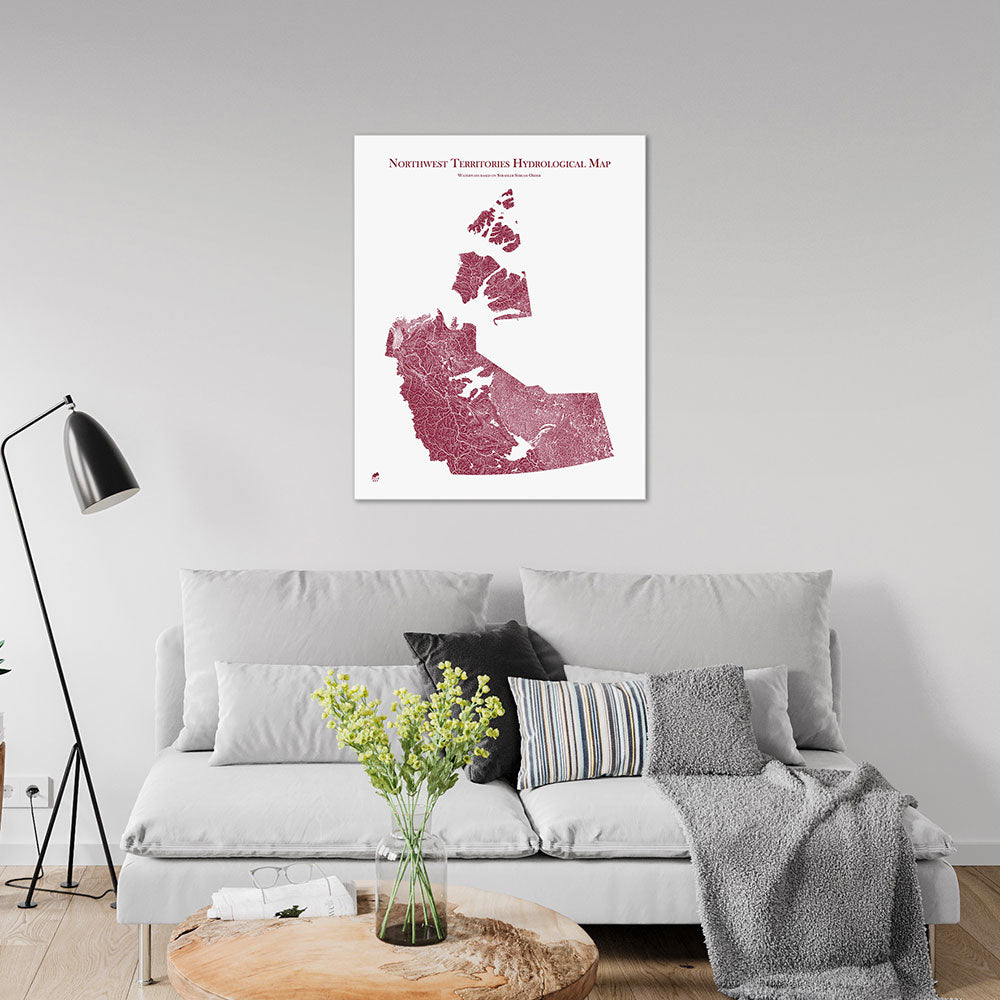 Northwest-Territories-Hydrology-Map-red-24x30-canvas.jpg