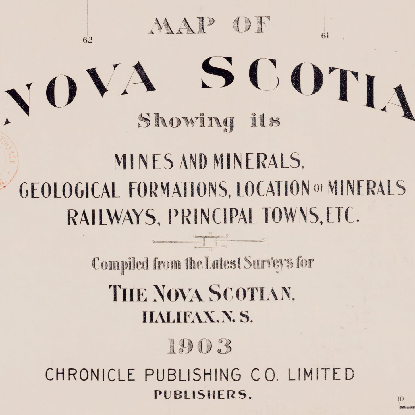 Nova Scotia 1903 Shaded Relief Map