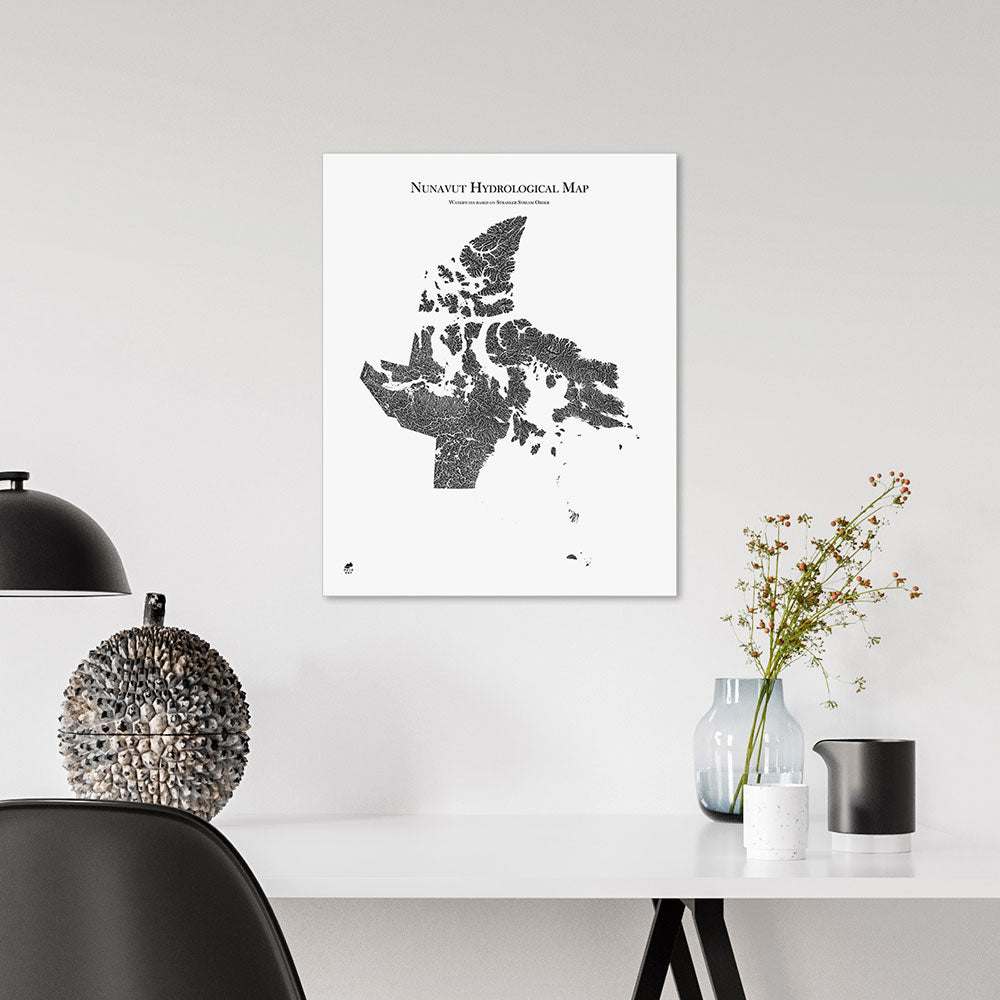 Nunavut-Hydrology-Map-black-16x20-canvas.jpg