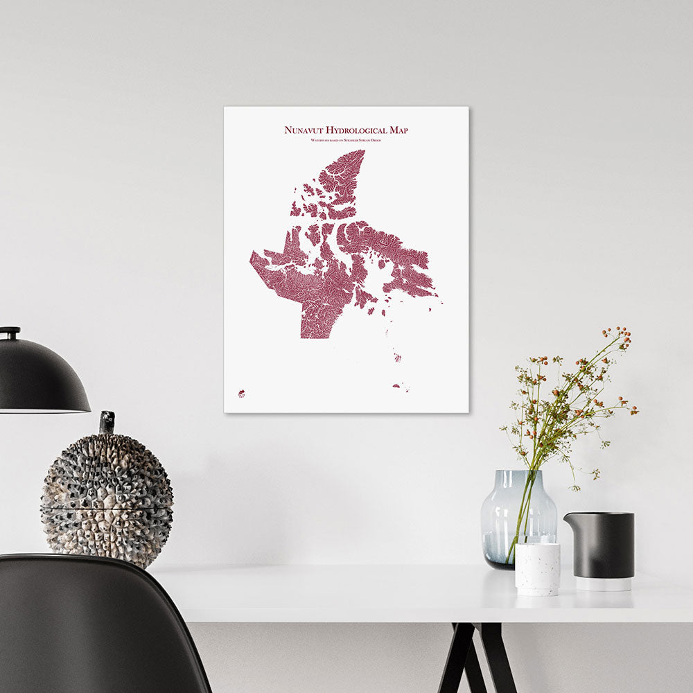 Nunavut-Hydrology-Map-red-16x20-canvas.jpg