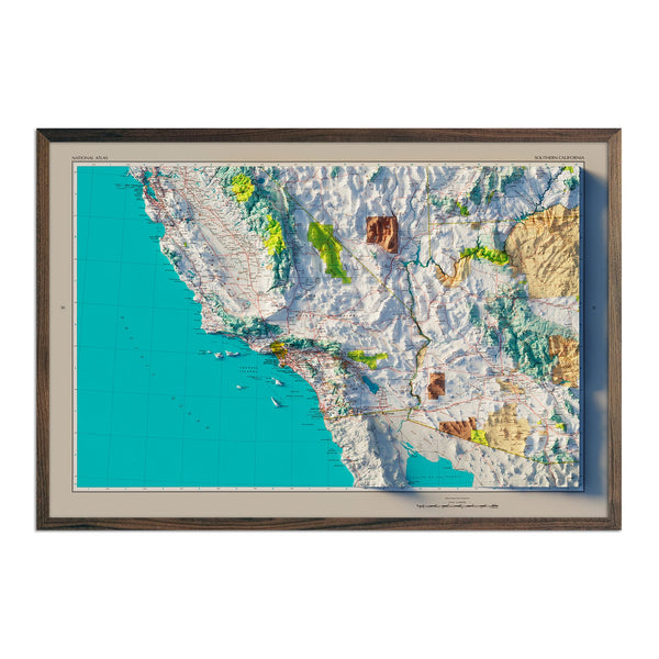絵画 SOUTHERN CALIFORNIA ARTERIAL MAP Wall Art Impressions Detailed Map of Southern California