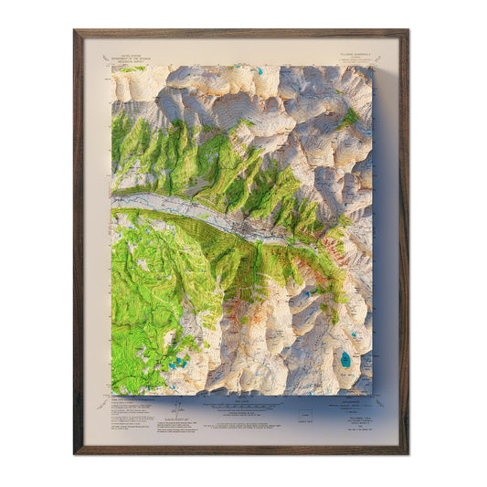 Telluride, Colorado 1955 Shaded Relief Map