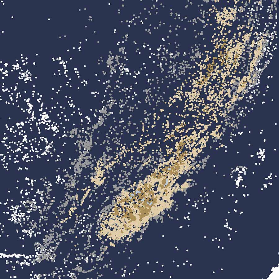 Mountain Summit Map of America