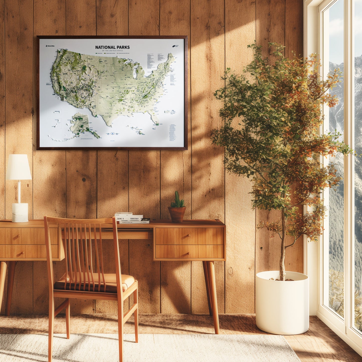 USA National Parks 3D Raised Relief Map