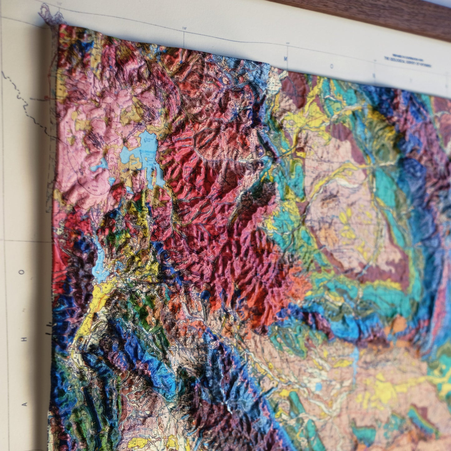 Wyoming 1985 3D Raised Relief Map